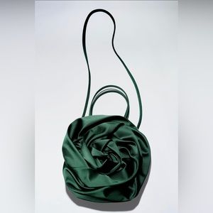 Satin Effect Flower Purse